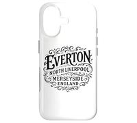 Everton North Liverpool Merseyside England Vintage Black Ink Case for iPhone 17