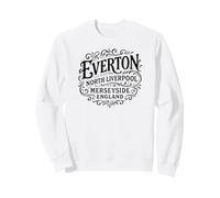 Everton North Liverpool Merseyside England Vintage Black Ink Sweatshirt