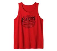 Everton North Liverpool Merseyside England Vintage Black Ink Tank Top