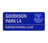 Everton Official FC Goodison Road Metal Street Sign (40cm x 18cm)