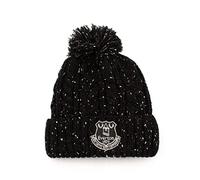 Everton Official Sherpa Lined Speckled Bobble Hat Black