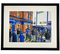 Everton, Retro Goodison Park Stadium. Framed Football Art Print (20" x 16" Frame Size)