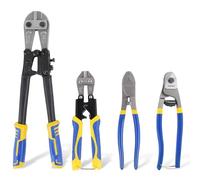 Evertools 4pc Bolt Cutter Pliers Sets, Heavy Duty Bolt Cutters, 14" Bolt Cutter and 8" Wire Cable Cutter, Mini 8" Bolt Cutter, 8" Cable Cutter for Cutting Locks, Steel Wire, Barbed Wire, Chains