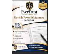 EverTrust Planner Durable Power of Attorney Legal Forms Package, Step-by-Step Guided Format, Printable and Editable Document Templates for Financial Matters