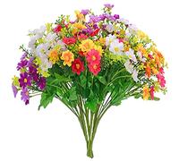 EverWin Artificial Fake Flowers for Decoration Table Centerpieces - Silk Faux Flowers Daisy, Wild Multicolor Colorful Flowers Bulk Bouquets with Stems for Crafts Table Centerpieces Decoration Outdoors
