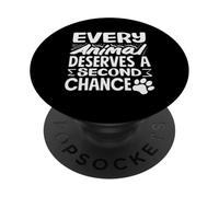 Every Animal Deserves A Second Chance Animal Shelter Adopt PopSockets Adhesive PopGrip