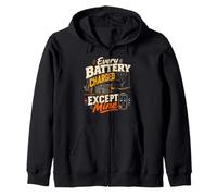 Every Battery Charged Except Mine Funny DIY Power Tools Zip Hoodie