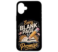Every Blank Page Is A Threat And A Promise Drawing Artist Case for iPhone 16 Plus