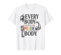 Every Body is A Pride Body LGBTQ Rainbow Fitness Gym T-Shirt
