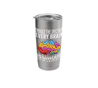 Every Brain is Unique Autism Awareness Kids Support Gifts Stainless Steel Insulated Tumbler