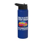 Every Brain is Unique Autism Awareness Kids Support Gifts Stainless Steel Insulated Water Bottle