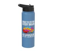 Every Brain is Unique Autism Awareness Kids Support Gifts Stainless Steel Insulated Water Bottle