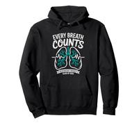 Every Breath Counts Respiratory Therapy Graduation Ekg Lungs Pullover Hoodie