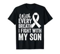Every Breath I Fight with My Son - Lung Cancer Fighter T-Shirt