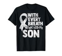 Every Breath I Fight with My Son - Lung Cancer T-Shirt