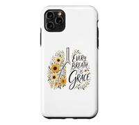 Every Breath Is Grace Boho Floral Lungs Autumn Sunflowers Case for iPhone 11 Pro Max