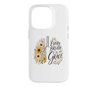 Every Breath Is Grace Boho Floral Lungs Autumn Sunflowers Case for iPhone 14 Pro