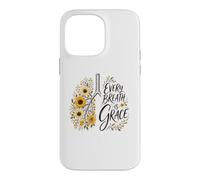 Every Breath Is Grace Boho Floral Lungs Autumn Sunflowers Case for iPhone 14 Pro Max