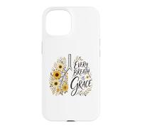 Every Breath Is Grace Boho Floral Lungs Autumn Sunflowers Case for iPhone 15