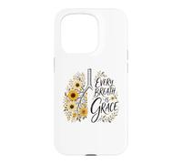 Every Breath Is Grace Boho Floral Lungs Autumn Sunflowers Case for iPhone 15 Pro