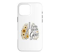 Every Breath Is Grace Boho Floral Lungs Autumn Sunflowers Case for iPhone 16 Pro Max