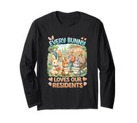 Every Bunny Loves Our Residents Easter Bunny Caregivers Long Sleeve T-Shirt
