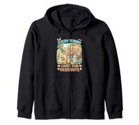 Every Bunny Loves Our Residents Easter Bunny Caregivers Zip Hoodie