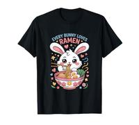 Every Bunny Loves Ramen Funny Cute Kawaii Rabbit Japanese T-Shirt