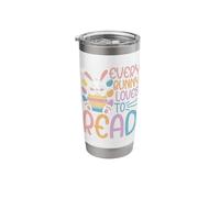 Every Bunny Loves to Read Easter Book Lover Cute Kids Style Stainless Steel Insulated Tumbler