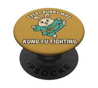 Every Bunny Was Kung Fu Fighting Easter Rabbit PopSockets Adhesive PopGrip