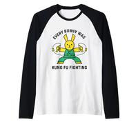 Every Bunny was Kung Fu Fighting Karate Rabbit Raglan Baseball Tee
