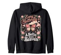 Every Butterfly Is a Hello From Heaven Butterfly Monarch Zip Hoodie