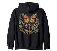 Every Child Can Soar Back To School Butterfly Zip Hoodie