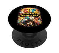Every Child Deserves A Voice SLP Speech Language Pathologist PopSockets Adhesive PopGrip