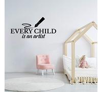 Every Child is an Artist Quote Home Decor for Kids Room PVC Wall Stickers 65x30cm