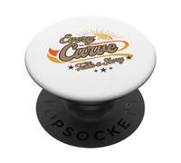 Every Curve Tells a Story body positive retro sunset design PopSockets Adhesive PopGrip