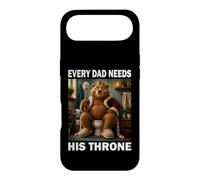 Every Dad Needs His Throne Bear Funny Bathroom Toilet Dad Case for iPhone Air