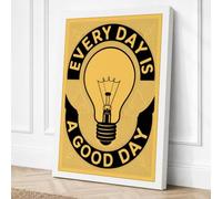Every Day A Good Day Vintage Canvas Wall Art Print 36x24 Inch (91 x 61 cm)