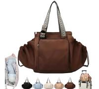 Every Day Bag, Everyday Expandable Bag,Water-Resistant With 15 Compartments Tote Backpack,Crossbody Shoulder Bag(E)