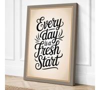 Every Day Fresh Start Canvas Wall Art Print 18x12 Inch