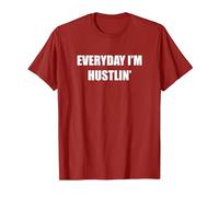 Every Day I'm at Hustlin' T-Shirt, Men, Cranberry Red, Medium