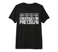 Every Day I'm Pretzelin' Pretzel Day King Crown Baker Premium T-Shirt