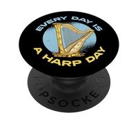 Every Day is a Harp Day Harp PopSockets Adhesive PopGrip