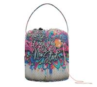 Every Day Is A New Start Graffiti Art Crochet Bags Bags For Crocheting Portable Storage Bag for Crochet Needle Yarn Organizer