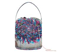 Every Day Is A New Start Graffiti Art Crochet Bags Bags For Crocheting Portable Storage Bag for Crochet Needle Yarn Organizer
