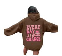 Every Day Is A Second Chance Beach Hoodies for Women Cute Graphic Preppy Pullover Tops Trendy Hooded Casual Sweatshirts 2025 Anime Plain Workou Thin Comfort Fall Funny Vintage Goth Coffee