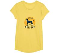 Every Day is Dog Day - Pet Lover T-Shirt, Girls, Lemon, Medium