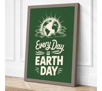 Every Day is Earth Day Canvas Wall Art Print 24x16 Inch