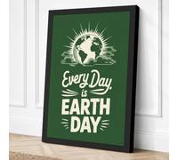 Every Day is Earth Day Canvas Wall Art Print 36x24 Inch (91 x 61 cm)
