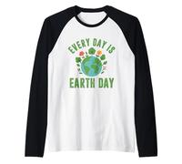Every Day is Earth Day Vintage Planet Nature Lover Teacher Raglan Baseball Tee